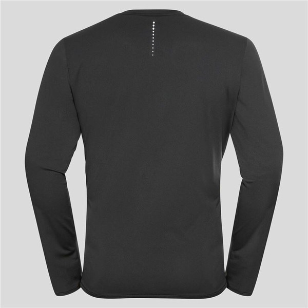 Vīriešu Krekls ar Īsām Piedurknēm Odlo Crew Neck L/S Melns