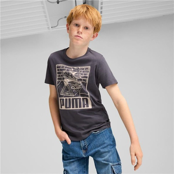Child's Short Sleeve T-Shirt Puma Purple