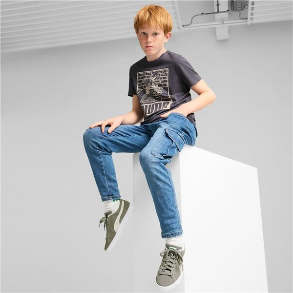 Child's Short Sleeve T-Shirt Puma Purple