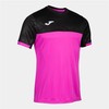 Short-sleeve Sports T-shirt Joma Sport Montreal Black Pink
