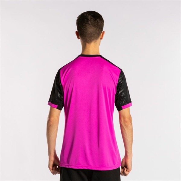 Short-sleeve Sports T-shirt Joma Sport Montreal Black Pink