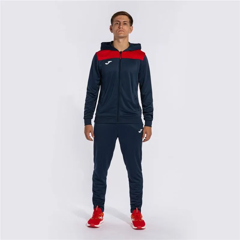 Tracksuit for Adults Joma Sport PhoenIX II Red Navy Blue Children's Men 2 Pieces