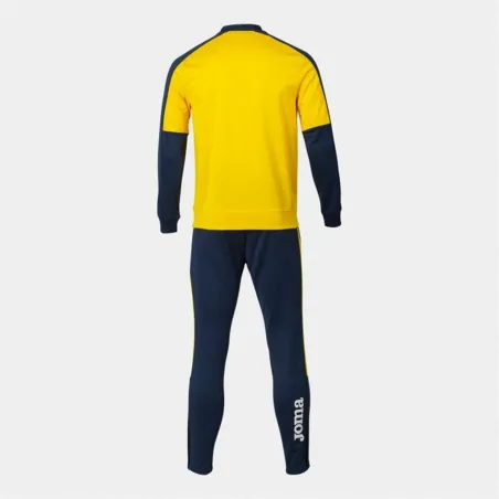 Tracksuit for Adults Joma Sport Eco Championship Yellow Navy Blue Children's Men 2 Pieces