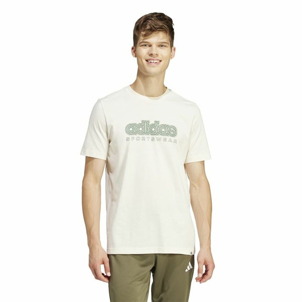 Men’s Short Sleeve T-Shirt Adidas Growth Spw White