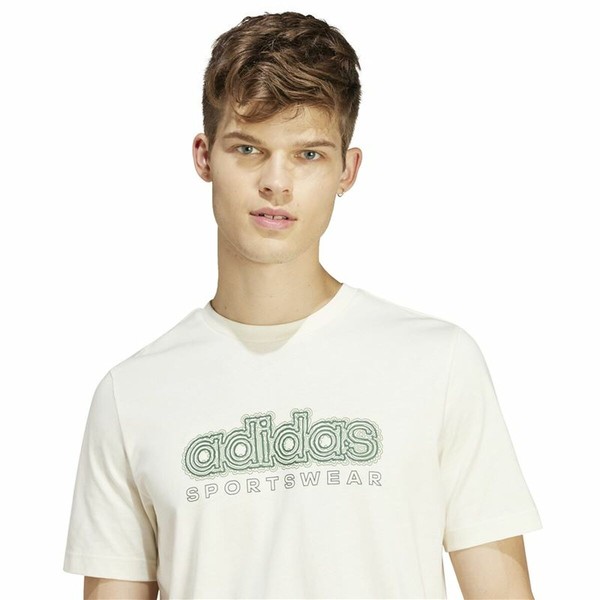 Men’s Short Sleeve T-Shirt Adidas Growth Spw White