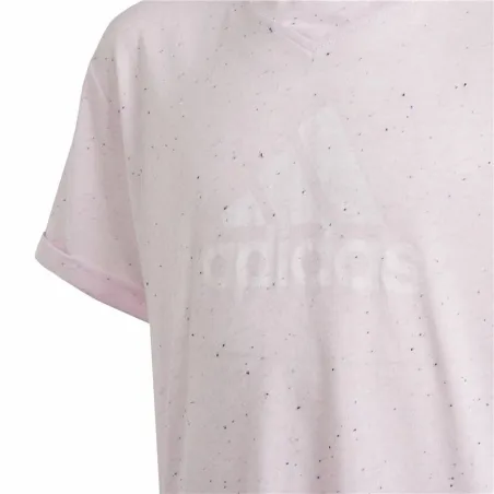 Child's Short Sleeve T-Shirt Adidas G Fi Bl Pink