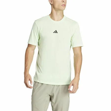 Men’s Short Sleeve T-Shirt Adidas Essentials Wo Logo Lime green