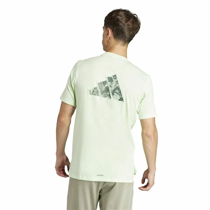 Men’s Short Sleeve T-Shirt Adidas Essentials Wo Logo Lime green