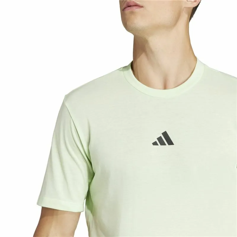 Men’s Short Sleeve T-Shirt Adidas Essentials Wo Logo Lime green