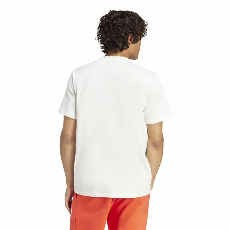 Vīriešu Krekls ar Īsām Piedurknēm Adidas Bl Sj Q1 Balts