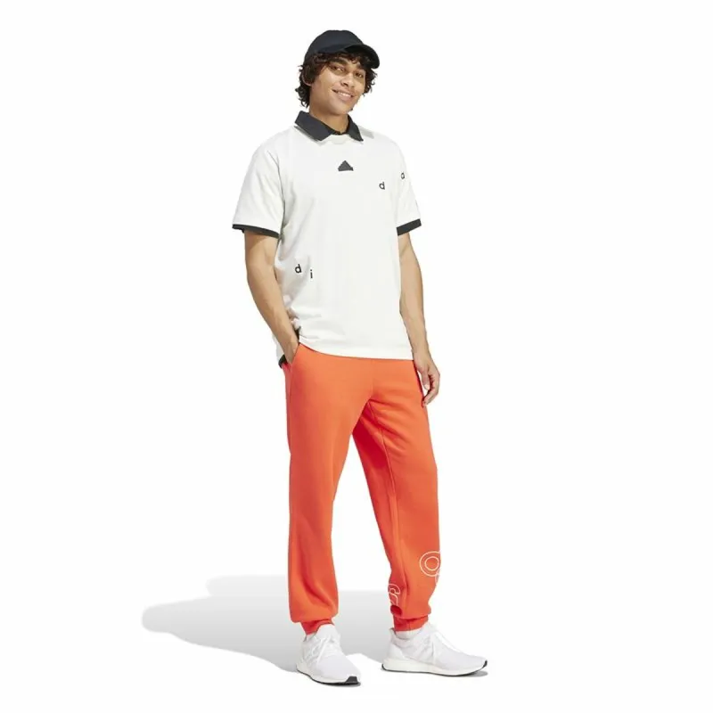 Vīriešu Krekls ar Īsām Piedurknēm Adidas Bl Sj Q1 Balts