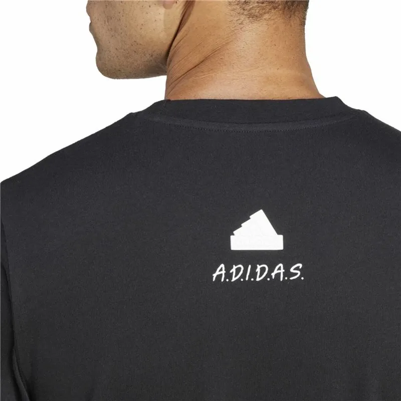 Vyriški marškinėliai su trumpomis rankovėmis Adidas All Day I Dream Juoda