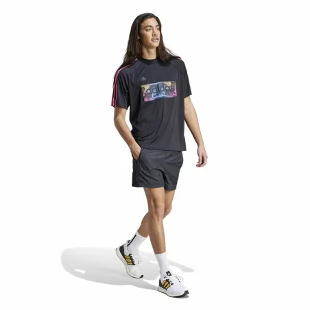 Men’s Short Sleeve T-Shirt Adidas Tiro Aop Black