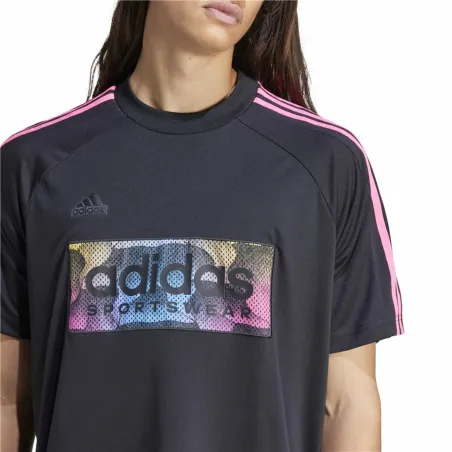 Men’s Short Sleeve T-Shirt Adidas Tiro Aop Black