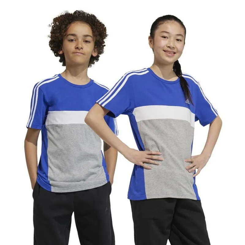 Krekls ar Īsām Piedurknēm Bērniem Adidas 3S Tib Zils