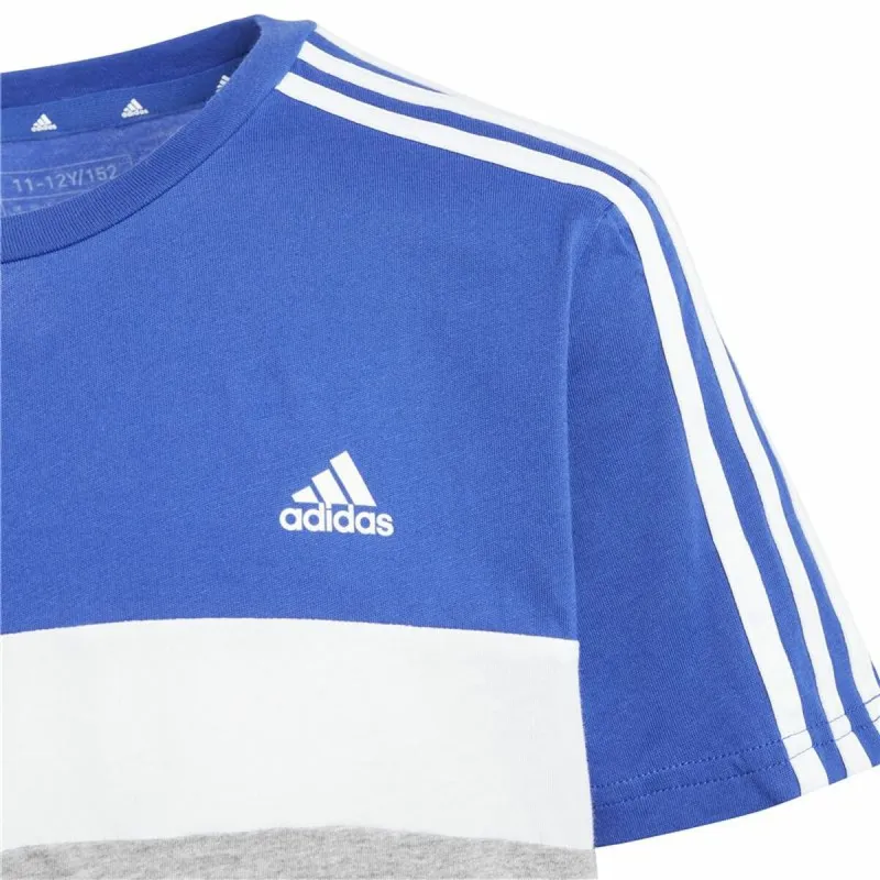Krekls ar Īsām Piedurknēm Bērniem Adidas 3S Tib Zils