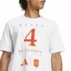 Men’s Short Sleeve T-Shirt Adidas España Campeones de Europa White