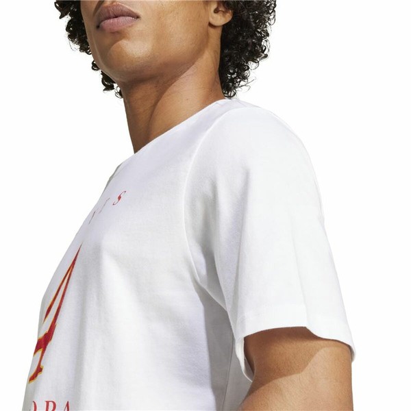 Men’s Short Sleeve T-Shirt Adidas España Campeones de Europa White