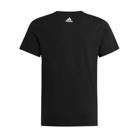 Krekls ar Īsām Piedurknēm Bērniem Adidas Essentils Logo Linear Melns