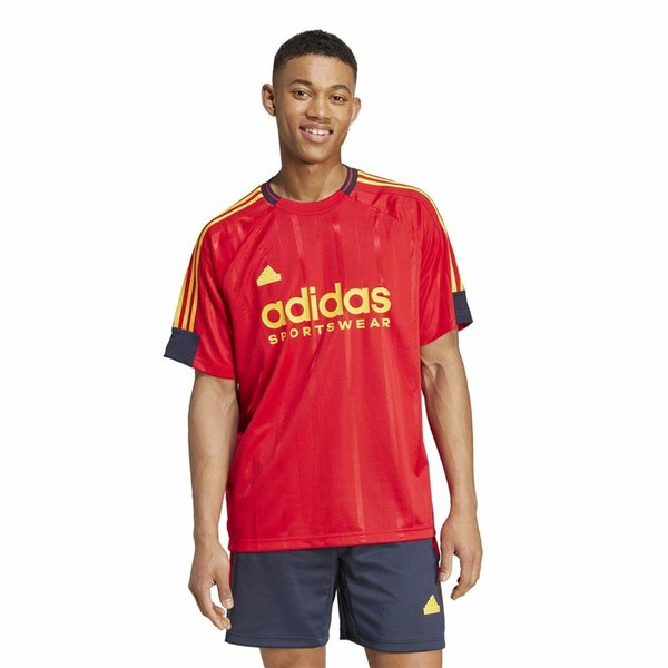 Men’s Short Sleeve T-Shirt Adidas Tiro Nations Pack Red