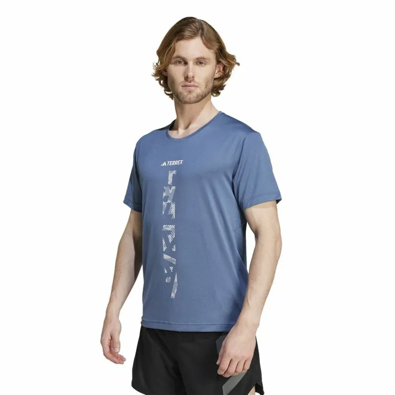 Men’s Short Sleeve T-Shirt Adidas Terrex Agravic Blue