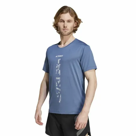 Men’s Short Sleeve T-Shirt Adidas Terrex Agravic Blue