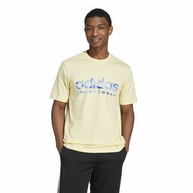 Men’s Short Sleeve T-Shirt Adidas House Of Tiro Summer Linear Graphic Yellow