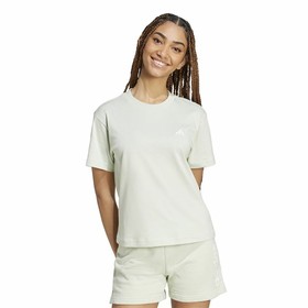 Sieviešu Krekls ar Īsām Piedurknēm Adidas Essentials Small Logo Zaļš