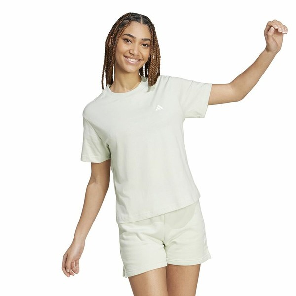 Women’s Short Sleeve T-Shirt Adidas Essentials Small Logo Green
