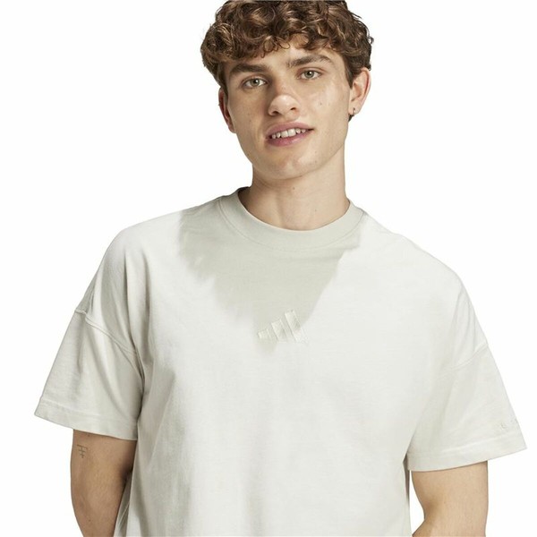 Men’s Short Sleeve T-Shirt Adidas All Szn White Beige