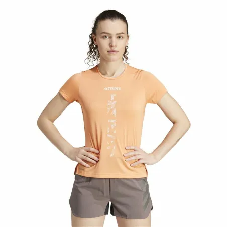 Sieviešu Krekls ar Īsām Piedurknēm Adidas Agravic Shirt Oranžs