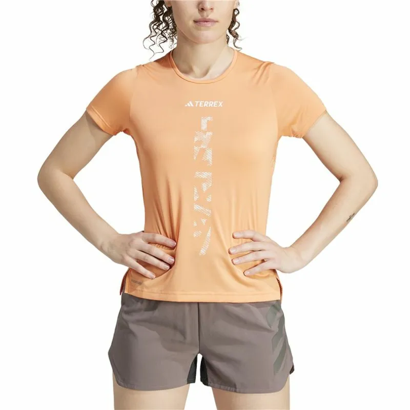 Sieviešu Krekls ar Īsām Piedurknēm Adidas Agravic Shirt Oranžs