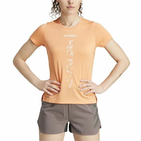 Sieviešu Krekls ar Īsām Piedurknēm Adidas Agravic Shirt Oranžs