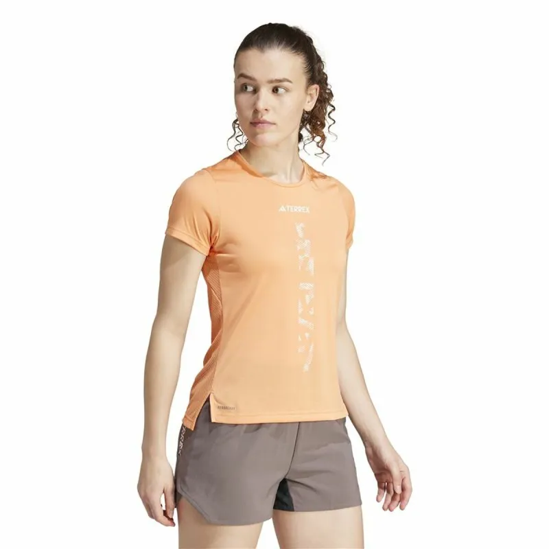 Sieviešu Krekls ar Īsām Piedurknēm Adidas Agravic Shirt Oranžs