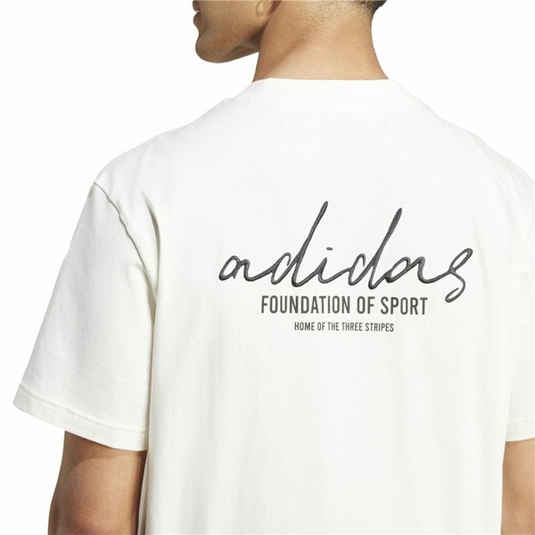 Men’s Short Sleeve T-Shirt Adidas Brand Love White
