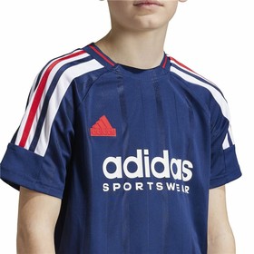 Uniseksiniai marškinėliai su trumpomis rankovėmis Adidas Tiro Nations Pack Mėlyna