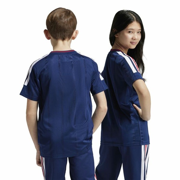 Uniseksiniai marškinėliai su trumpomis rankovėmis Adidas Tiro Nations Pack Mėlyna