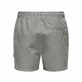 Плавки мужские Only & Sons Onsted Stripe Seersucker Белый Чёрный