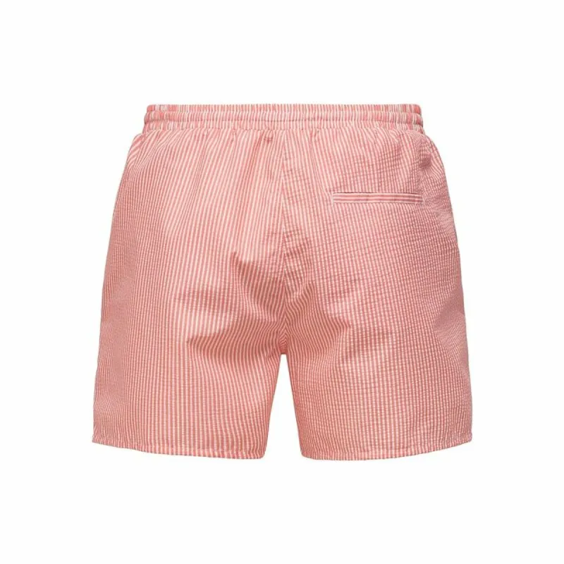 Плавки мужские Only & Sons Onsted Stripe Seersucker Розовый
