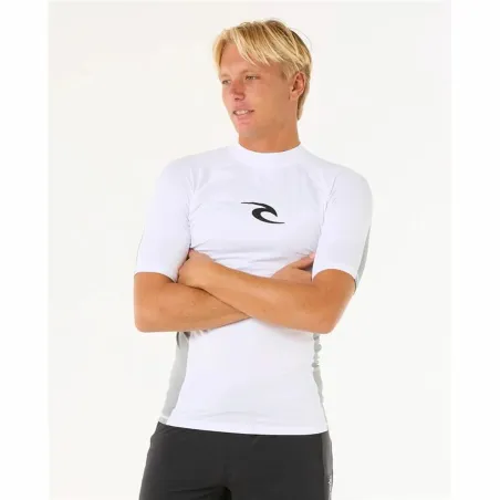 Maudymosi marškinėliai Rip Curl Waves Upf Perf S/S Balta