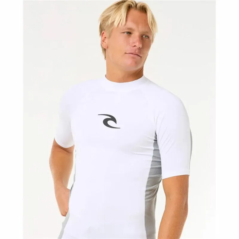 Maudymosi marškinėliai Rip Curl Waves Upf Perf S/S Balta