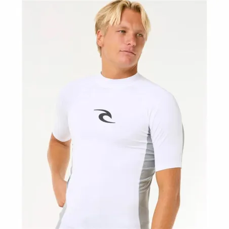 Maudymosi marškinėliai Rip Curl Waves Upf Perf S/S Balta