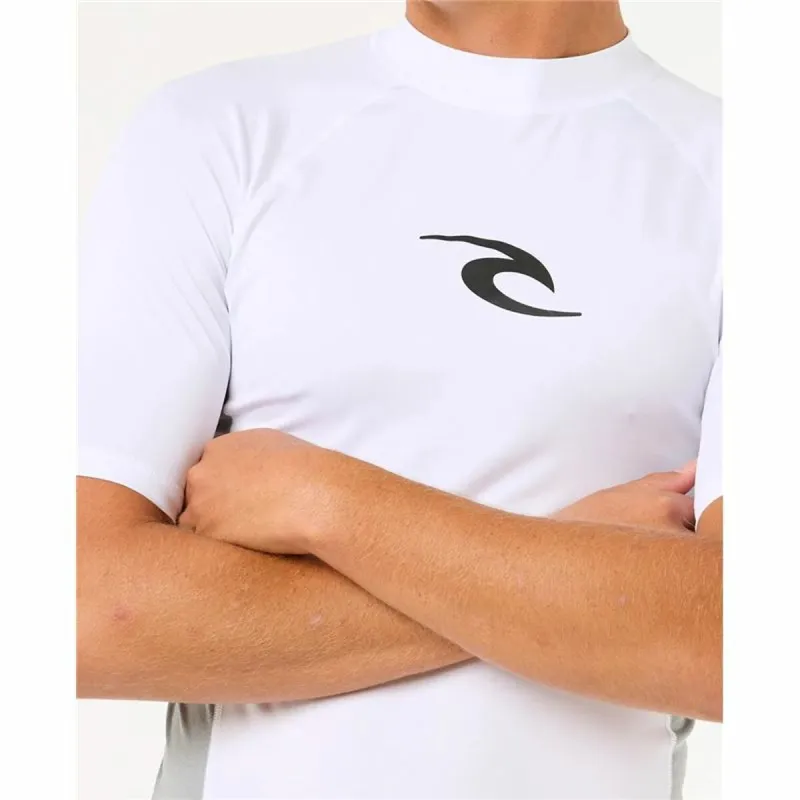 Maudymosi marškinėliai Rip Curl Waves Upf Perf S/S Balta