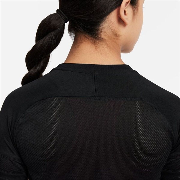 Child's Short Sleeve T-Shirt Nike Dri-Fit Academy Girls Black