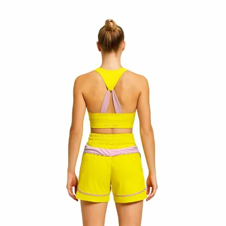 Women’s Sports Top Black Limba Yellow Fitness