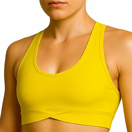 Women’s Sports Top Black Limba Yellow Fitness