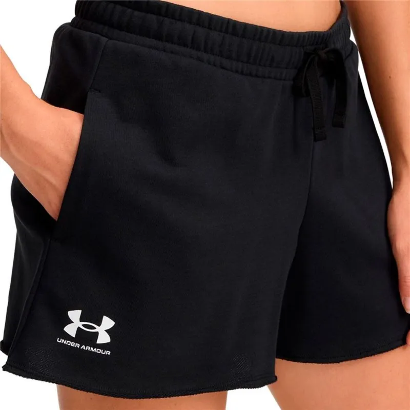 Naisten urheilushortsit Under Armour Rival Terry Short Musta