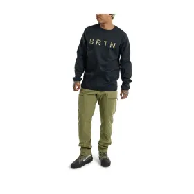 Men’s Sweatshirt without Hood Burton Crown Weatherproof Pullover Crewneck Black