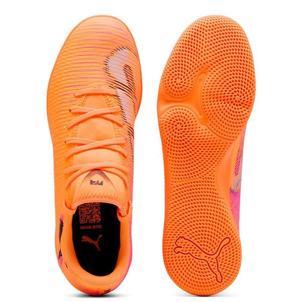 Adult's Indoor Football Shoes Puma Future 8 Play IHeat Fire Orange