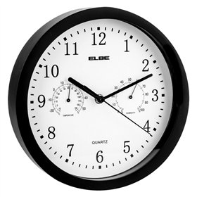 Wall Clock ELBE RP-1005-N White/Black